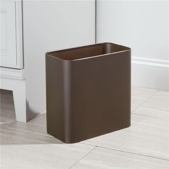 Small Metal 2.4Gallon Trash Can Wastebasket Garbage Bin for Bathroom,Rubbish Bin - Picture 3 of 5